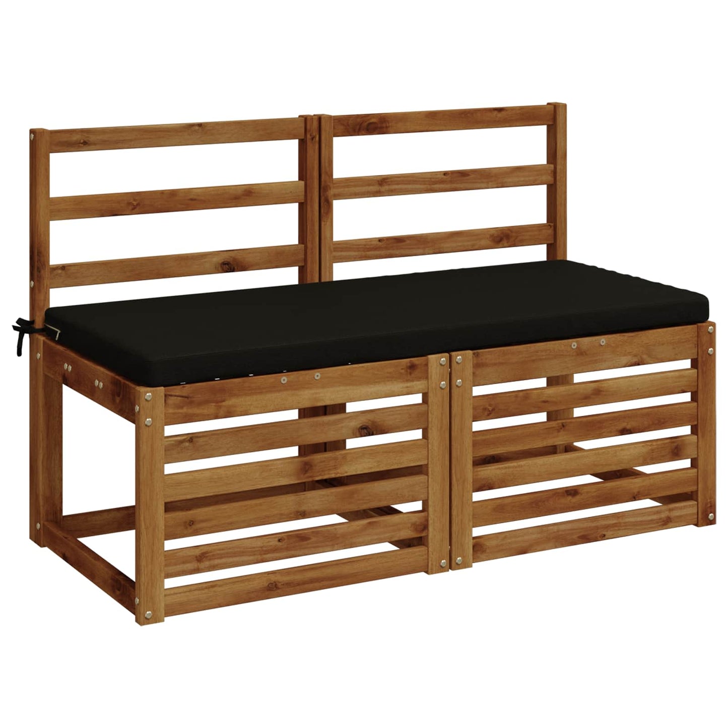 2-Piece Bench Cushions SOEST 2 pcs 100% Polyester Black