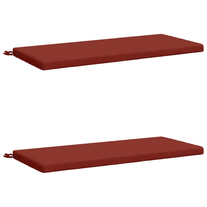 2-Piece Bench Cushions SOEST 2 pcs 100% Polyester Red