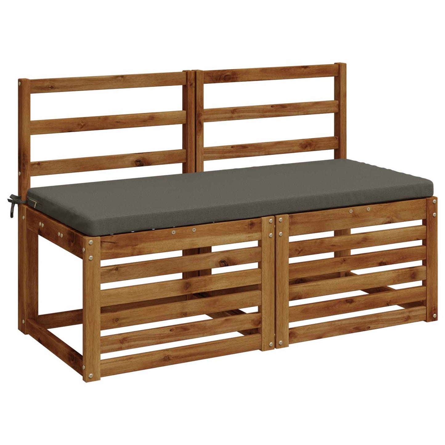 2-Piece Bench Cushions SOEST 2 pcs 100% Polyester Grey