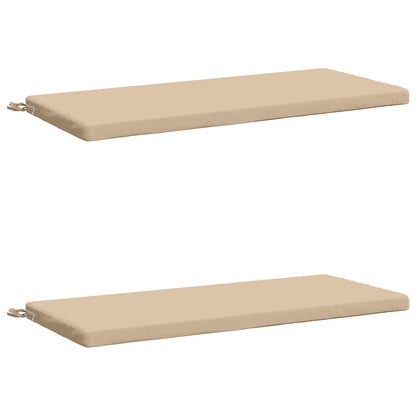 2-Piece Bench Cushions SOEST 2 pcs 100% Polyester Cream