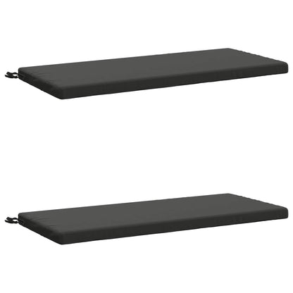2-Piece Bench Cushions SOEST 2 pcs 100% Polyester Anthracite
