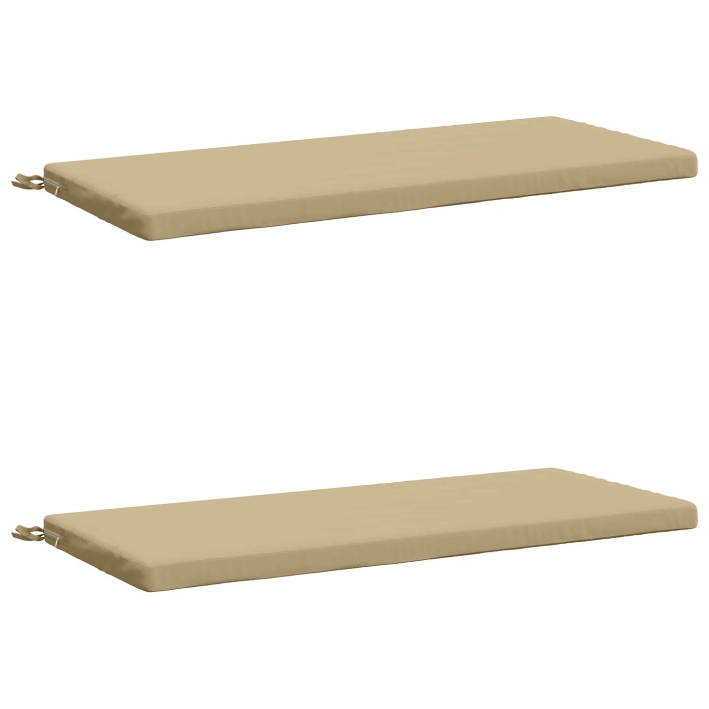 2-Piece Bench Cushions SOEST 2 pcs 100% Polyester Beige