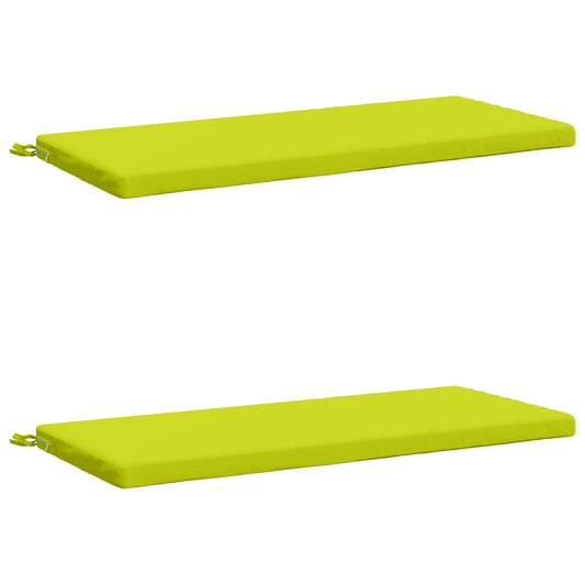 2-Piece Bench Cushions SOEST 2 pcs 100% Polyester Bright Green