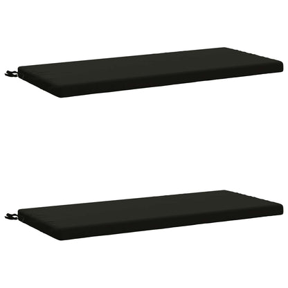 2-Piece Bench Cushions SOEST 2 pcs 100% Polyester Black