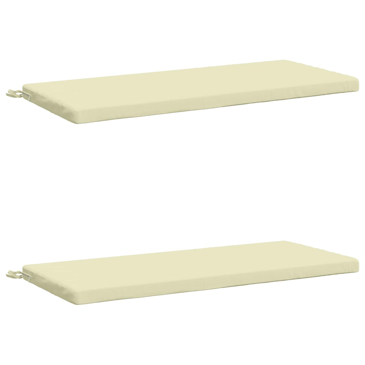 2-Piece Bench Cushions SOEST 2 pcs 100% Polyester Cream