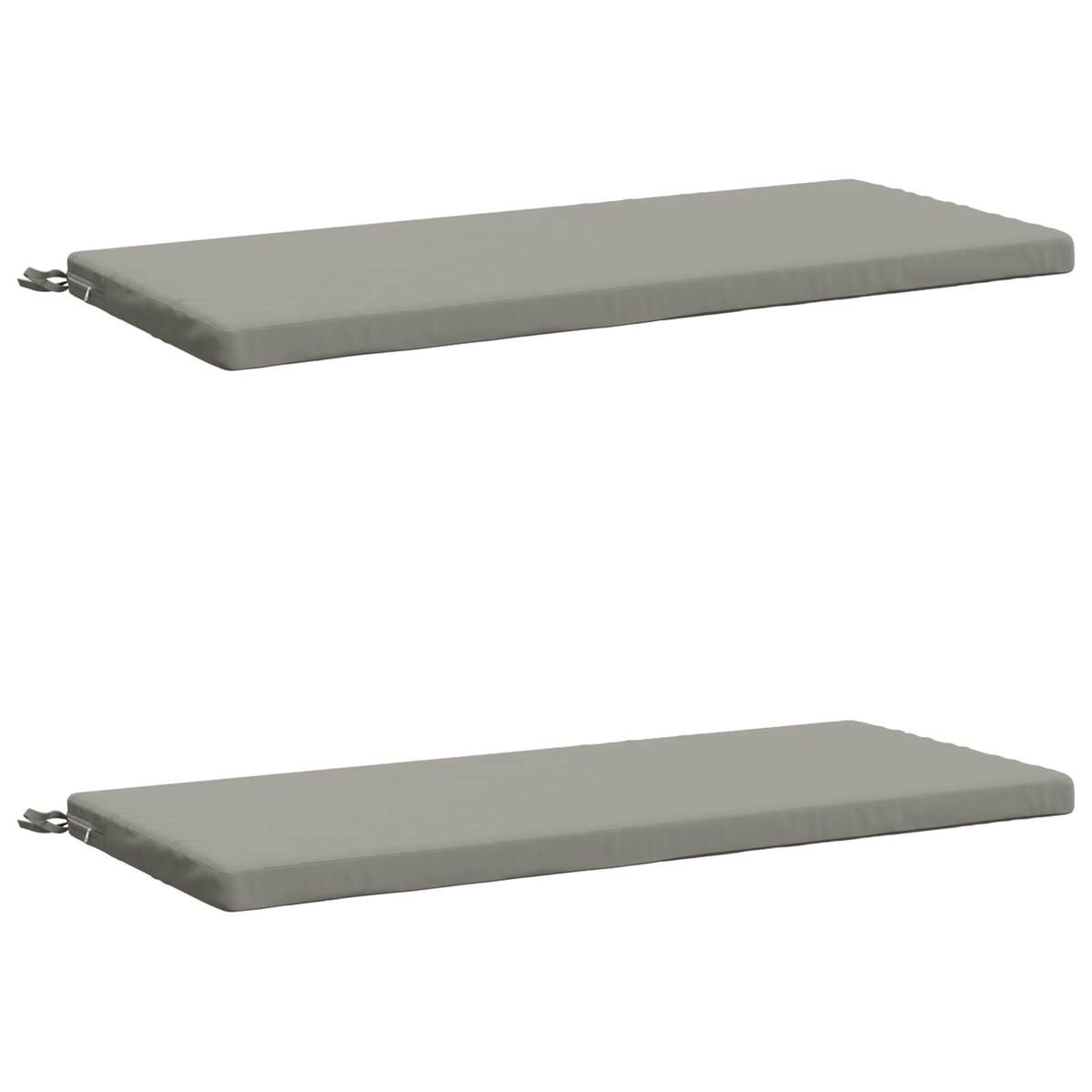2-Piece Bench Cushions SOEST 2 pcs 100% Polyester Grey