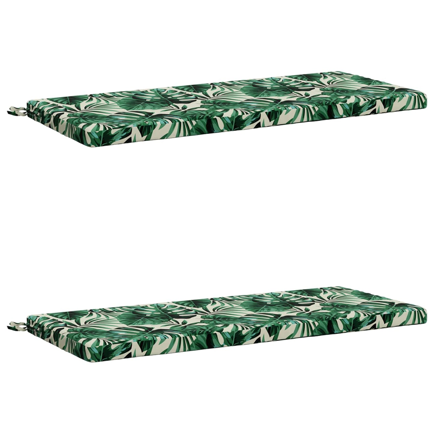 2-Piece Bench Cushions SOEST 2 pcs 100% Polyester Leaf Pattern