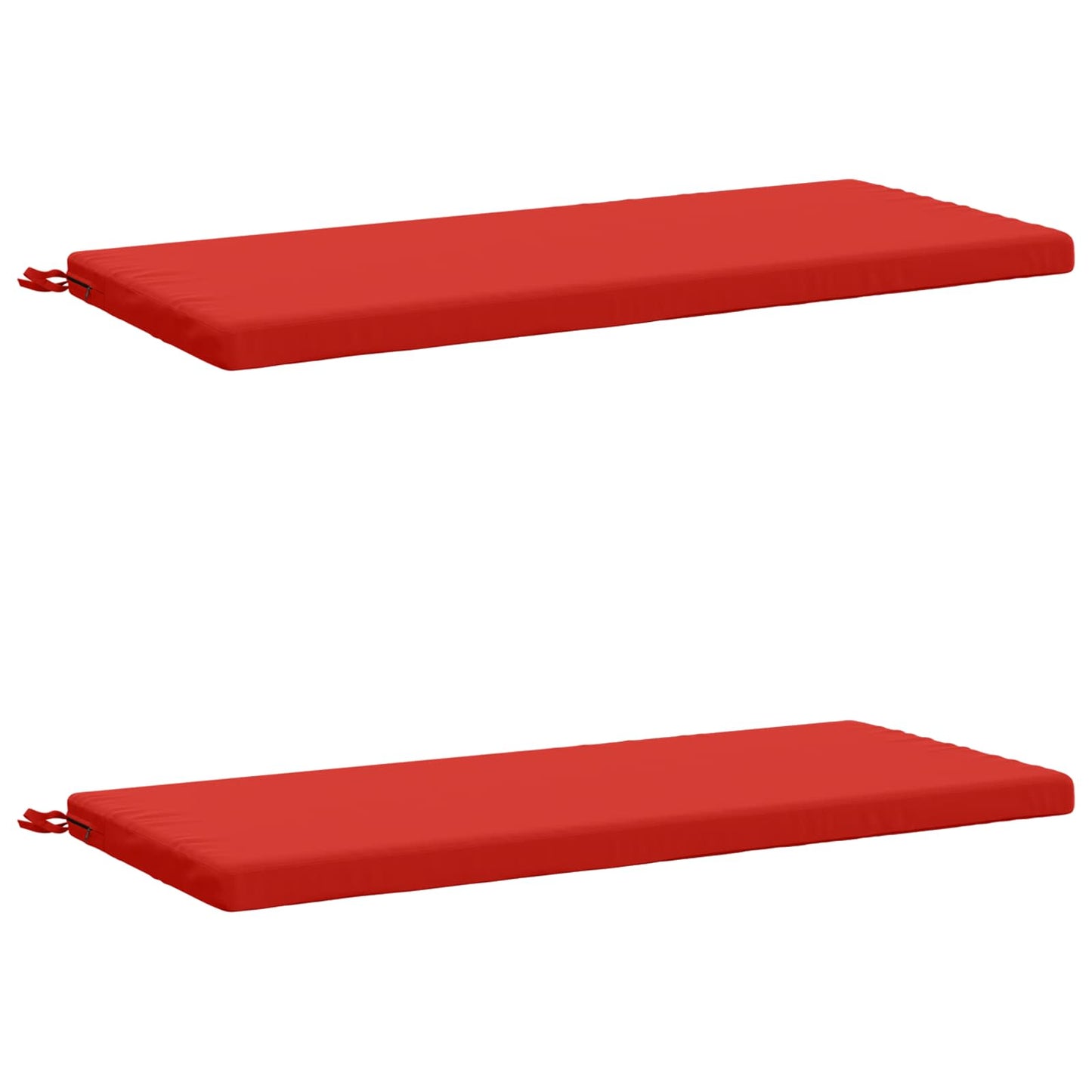 2-Piece Bench Cushions SOEST 2 pcs 100% Polyester Red