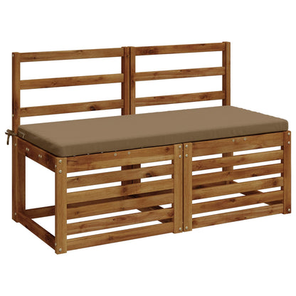 2-Piece Bench Cushions SOEST 2 pcs 100% Polyester Taupe