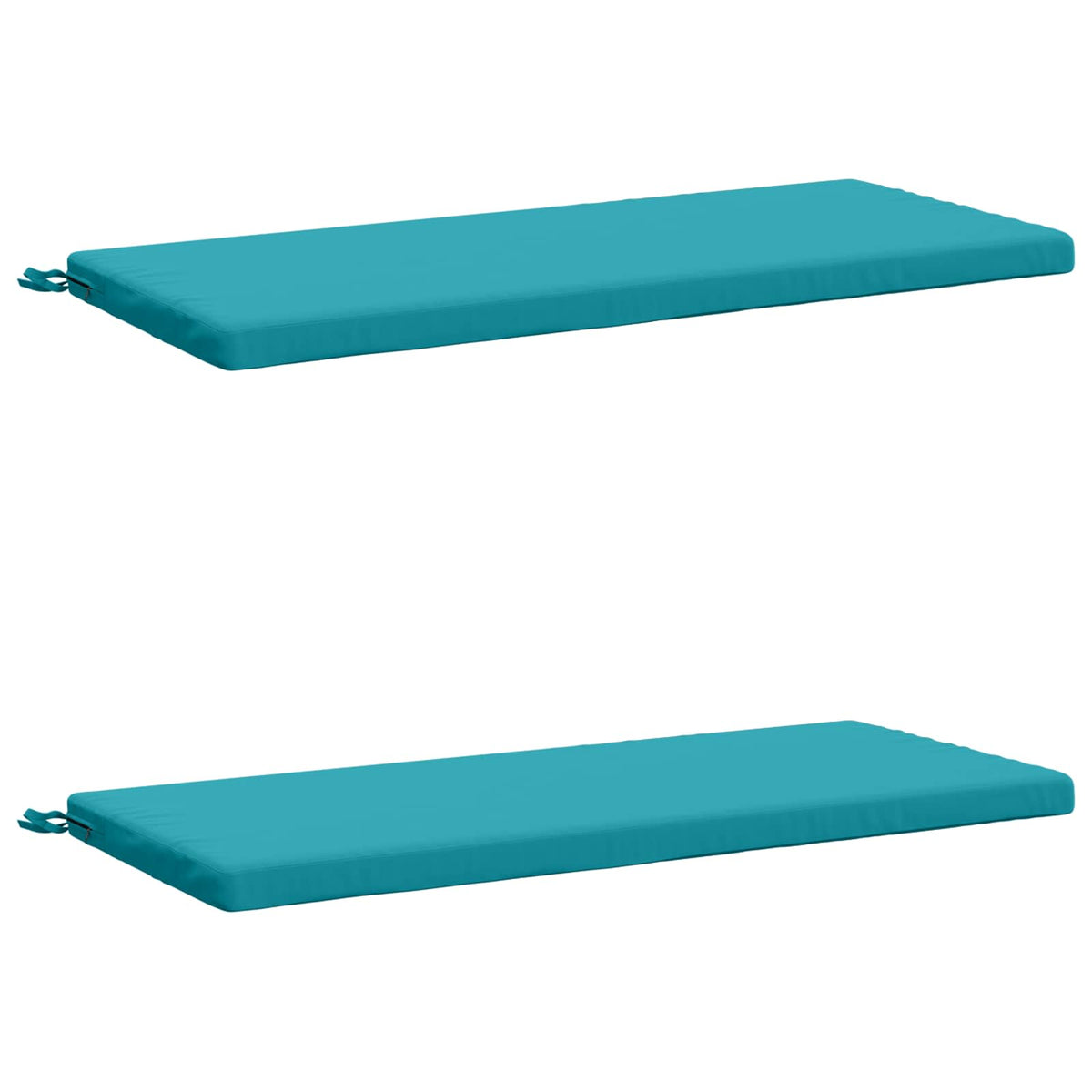 2-Piece Bench Cushions SOEST 2 pcs 100% Polyester Turquoise
