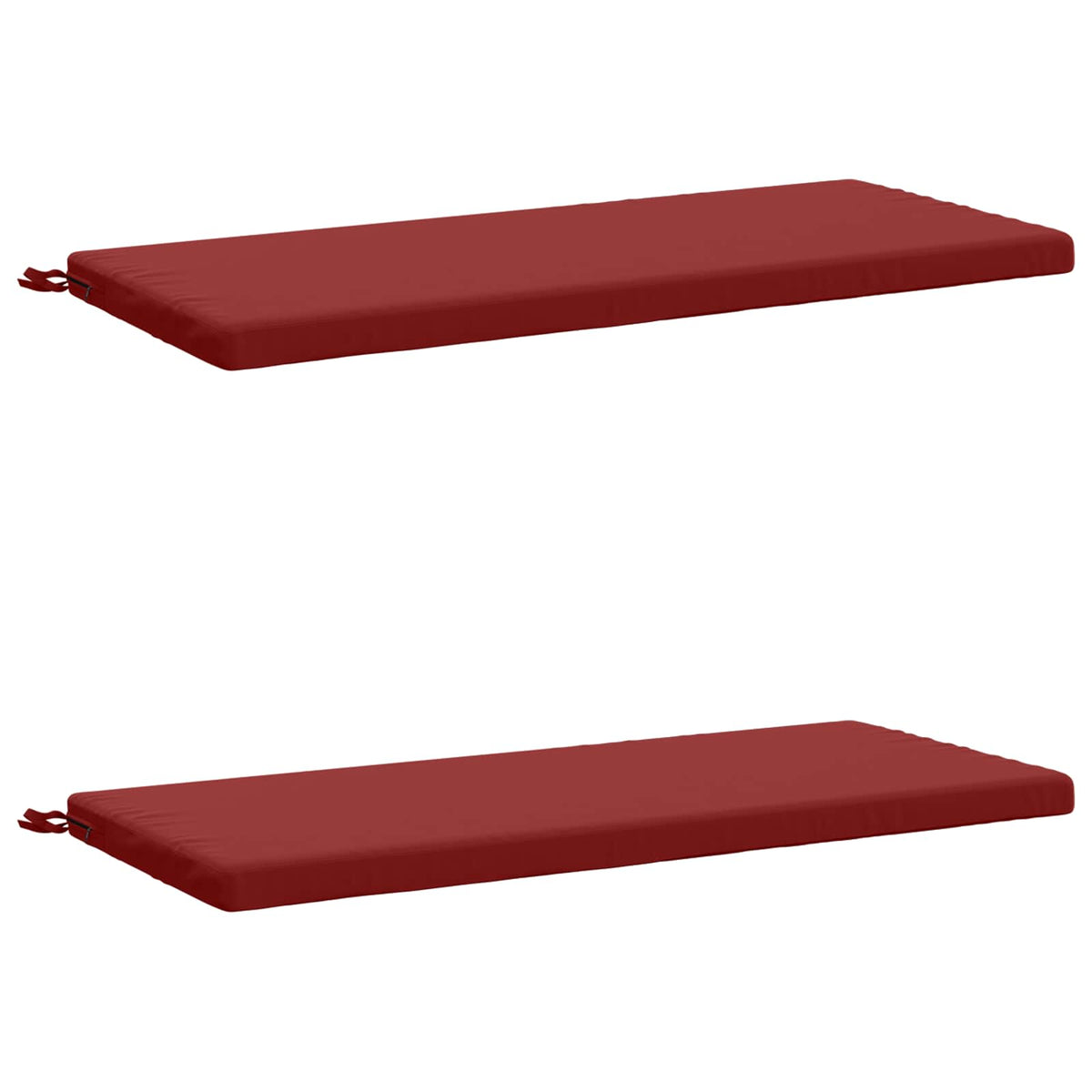 2-Piece Bench Cushions SOEST 2 pcs 100% Polyester Wine Red
