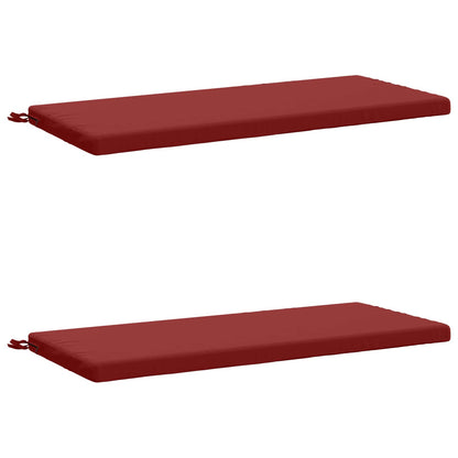 2-Piece Bench Cushions SOEST 2 pcs 100% Polyester Wine Red