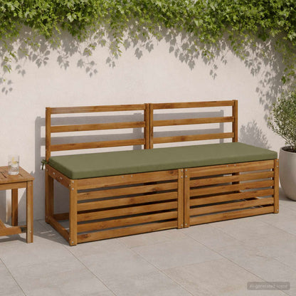 Bench Cushion SOEST 100% Polyester Olive Green 140 x 50 x 5 cm