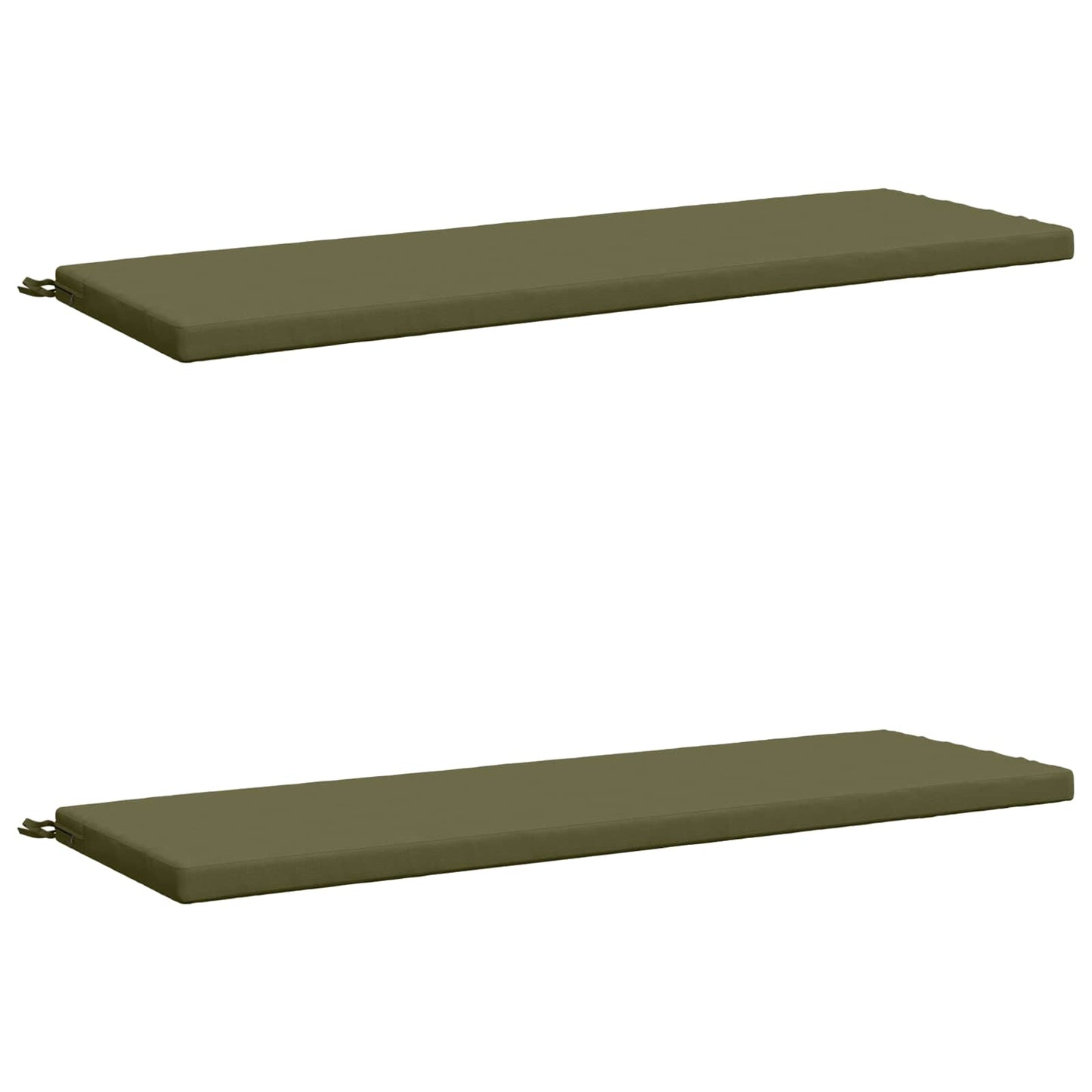 2-Piece Bench Cushions SOEST 2 pcs 100% Polyester Olive Green