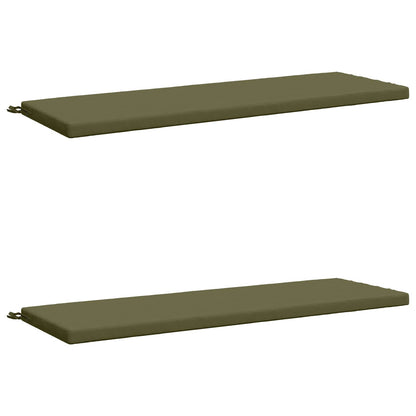 2-Piece Bench Cushions SOEST 2 pcs 100% Polyester Olive Green
