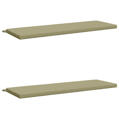 2-Piece Bench Cushions SOEST 2 pcs 100% Polyester Light Green