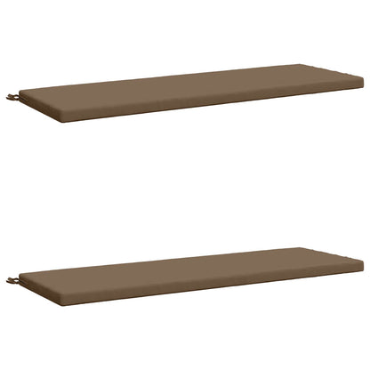 2-Piece Bench Cushions SOEST 2 pcs 100% Polyester Taupe