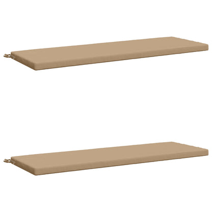 2-Piece Bench Cushions SOEST 2 pcs 100% Polyester Sand