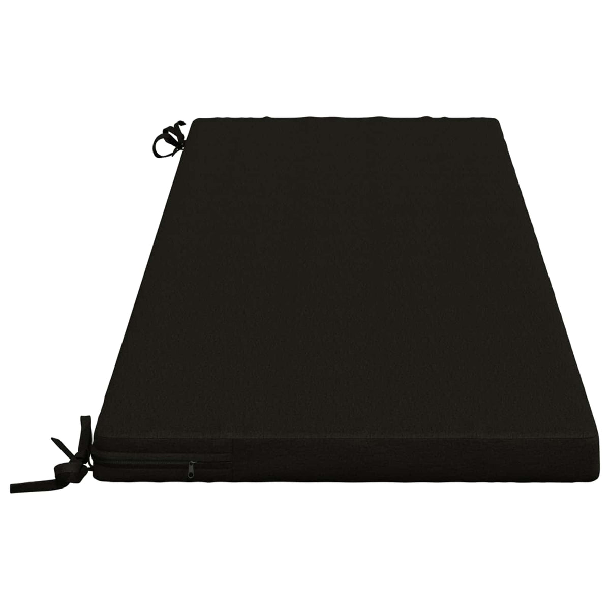 Bench Cushion SOEST 100% Polyester Black 140 x 50 x 5 cm