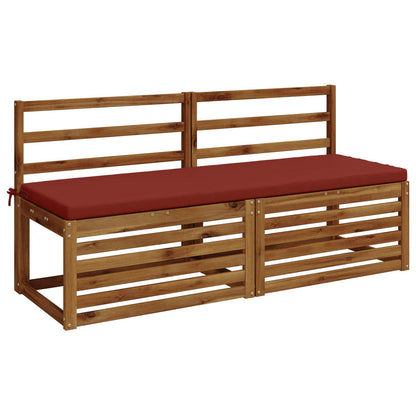 2-Piece Bench Cushions SOEST 2 pcs 100% Polyester Red