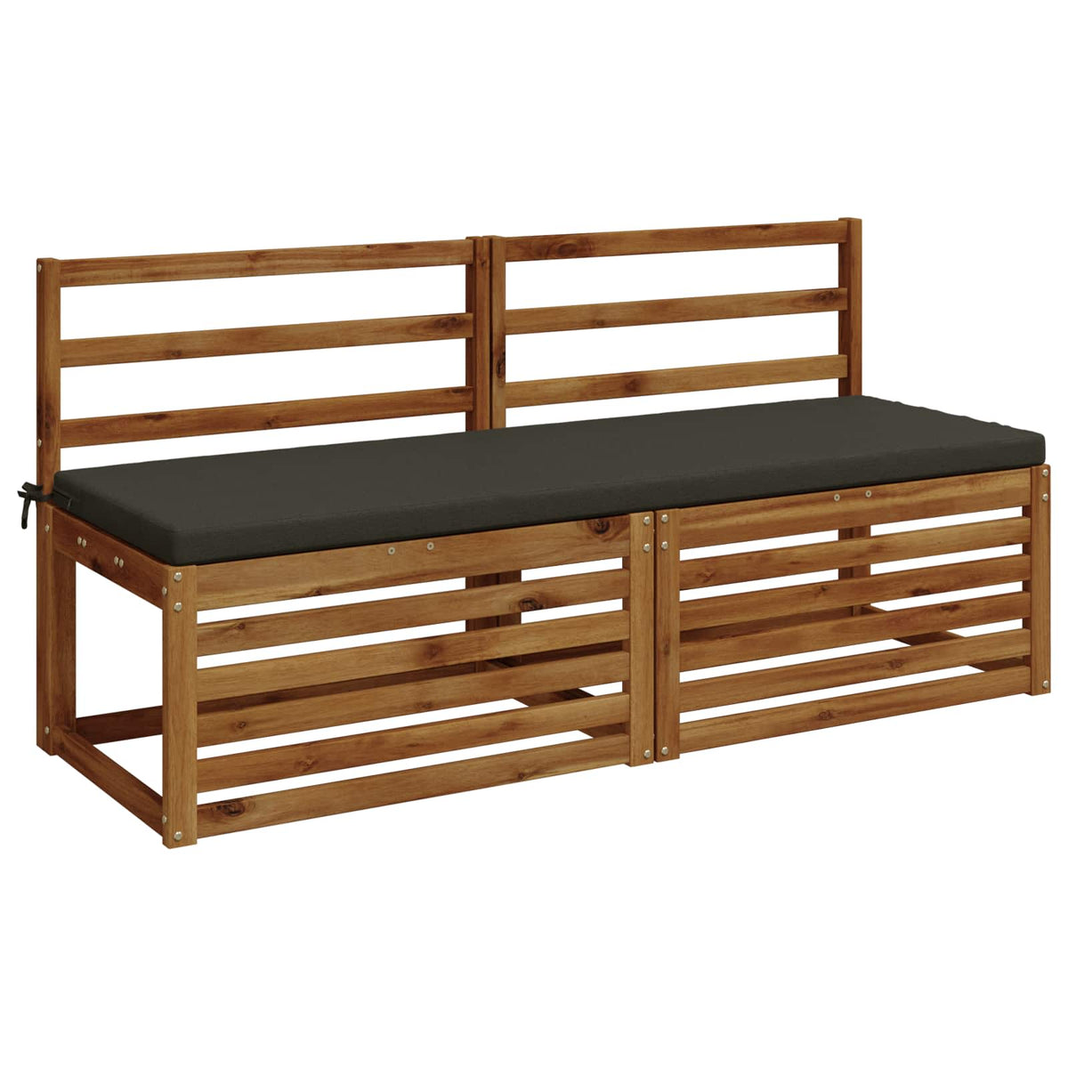 2-Piece Bench Cushions SOEST 2 pcs 100% Polyester Anthracite