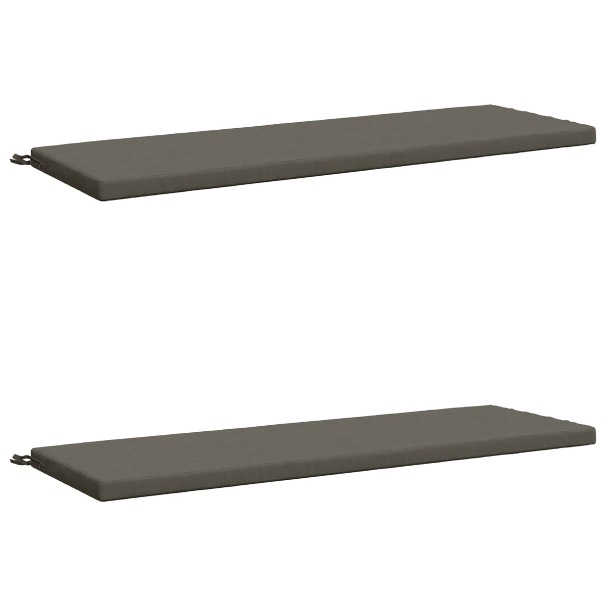 2-Piece Bench Cushions SOEST 2 pcs 100% Polyester Grey