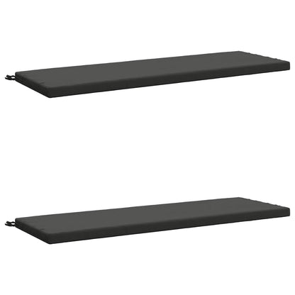 2-Piece Bench Cushions SOEST 2 pcs 100% Polyester Anthracite