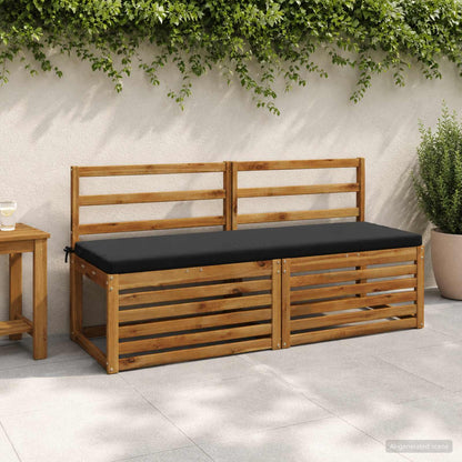 2-Piece Bench Cushions SOEST 2 pcs 100% Polyester Black