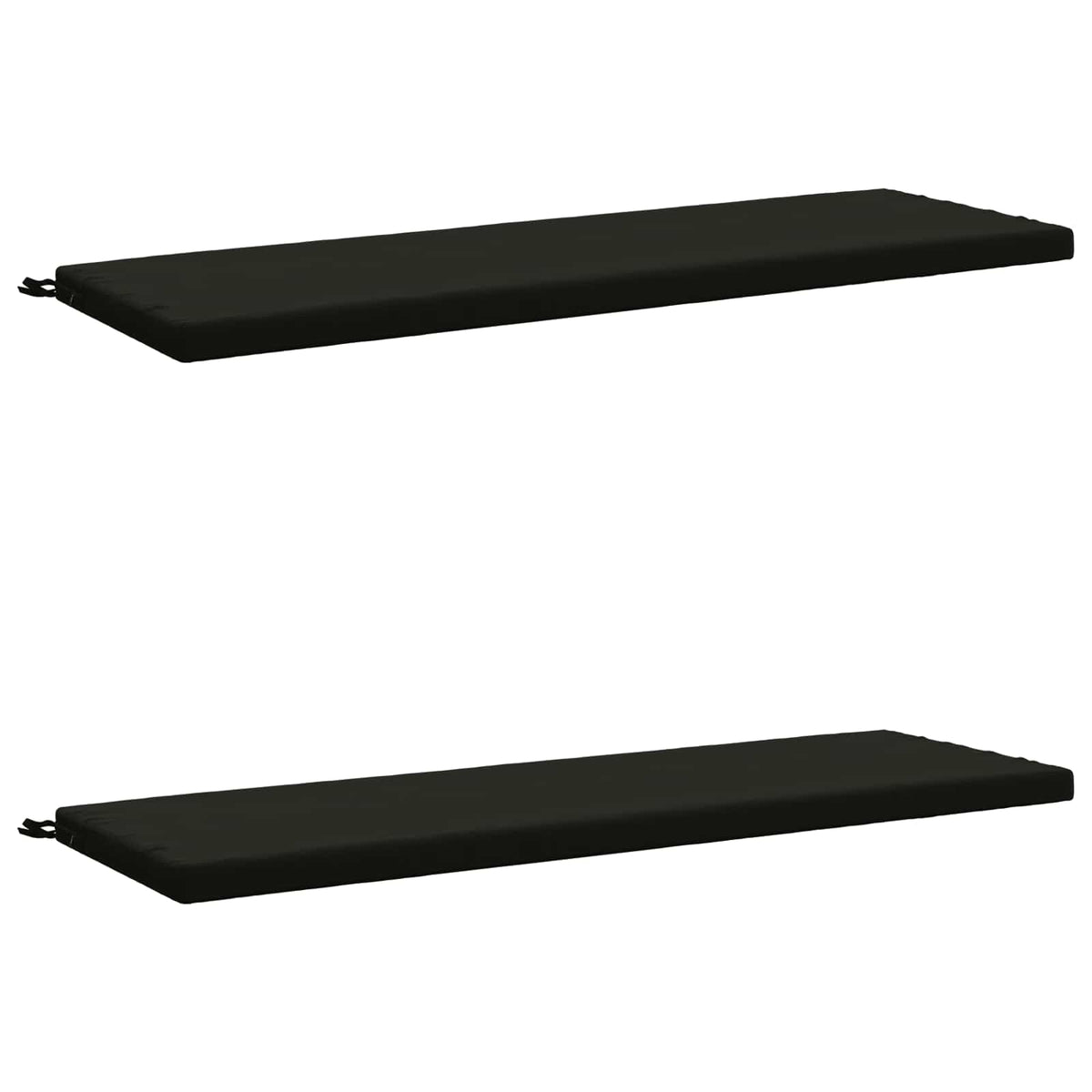 2-Piece Bench Cushions SOEST 2 pcs 100% Polyester Black