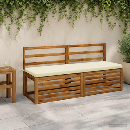 2-Piece Bench Cushions SOEST 2 pcs 100% Polyester Cream