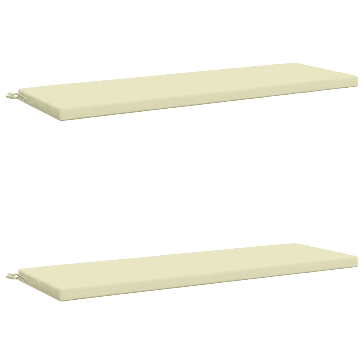 2-Piece Bench Cushions SOEST 2 pcs 100% Polyester Cream
