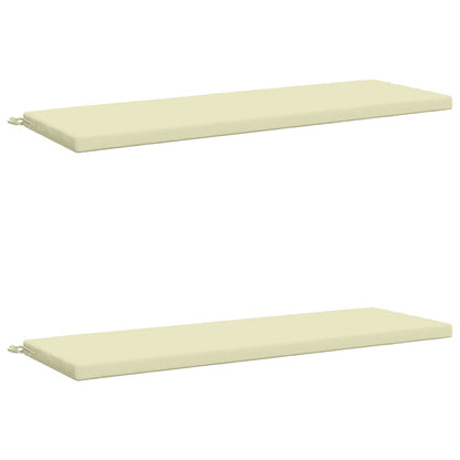 2-Piece Bench Cushions SOEST 2 pcs 100% Polyester Cream