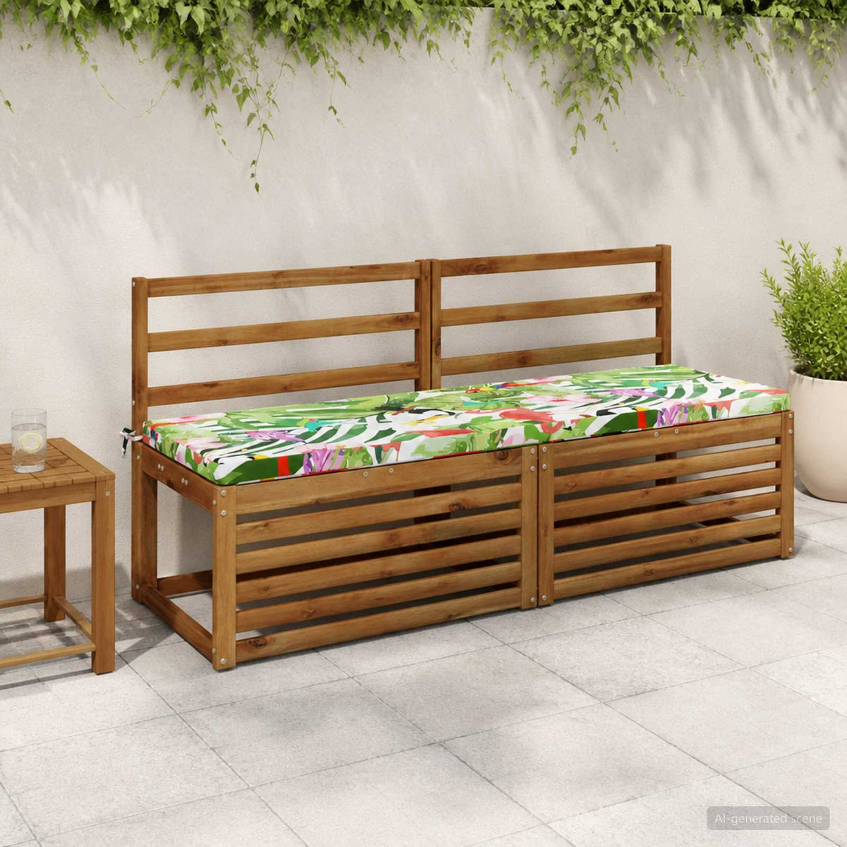 Bench Cushion SOEST 100% Polyester Multicolour 150 x 50 x 5 cm