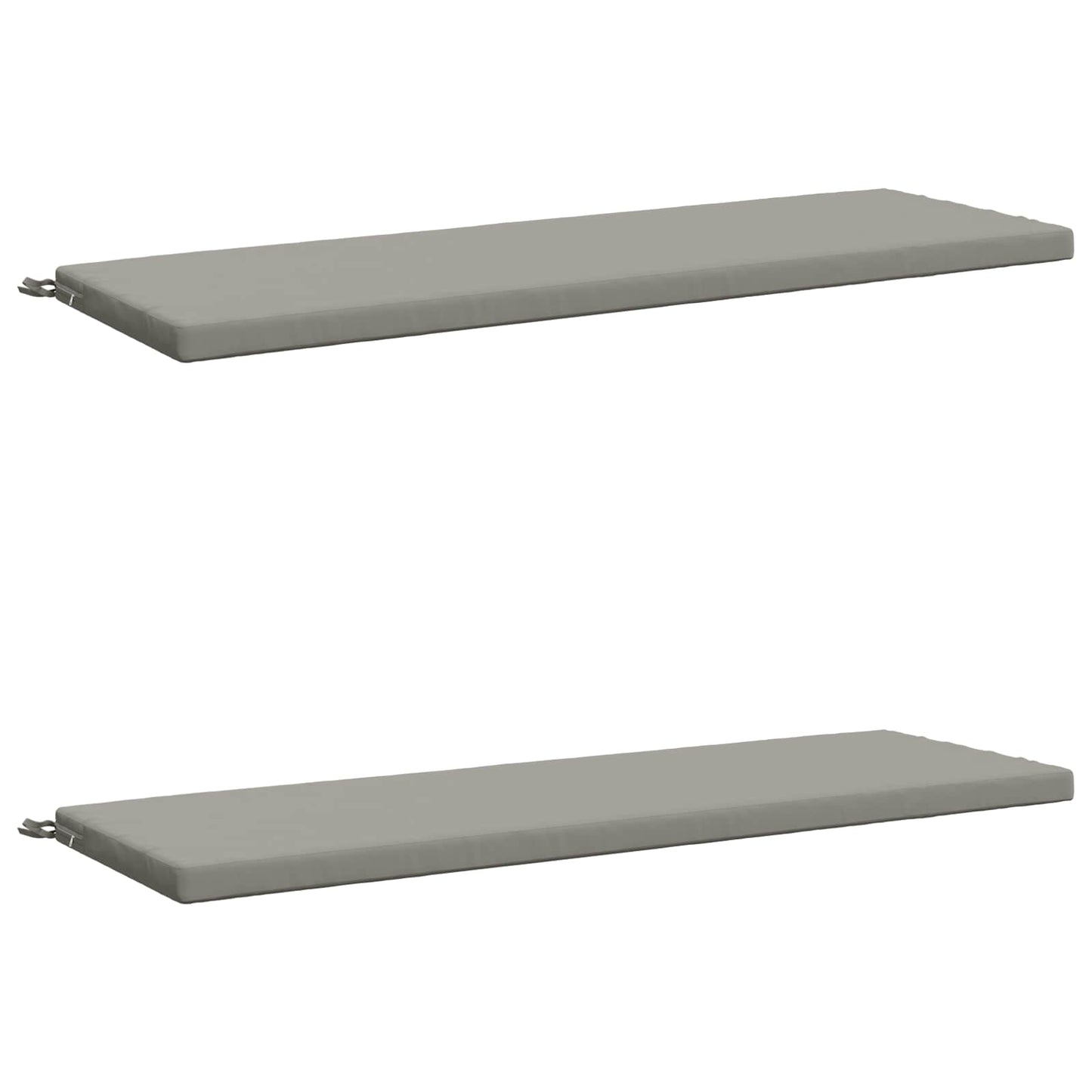 2-Piece Bench Cushions SOEST 2 pcs 100% Polyester Grey