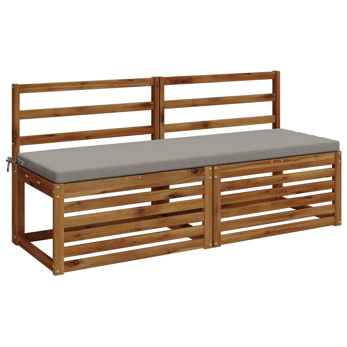 2-Piece Bench Cushions SOEST 2 pcs 100% Polyester Grey