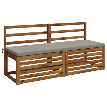 2-Piece Bench Cushions SOEST 2 pcs 100% Polyester Grey