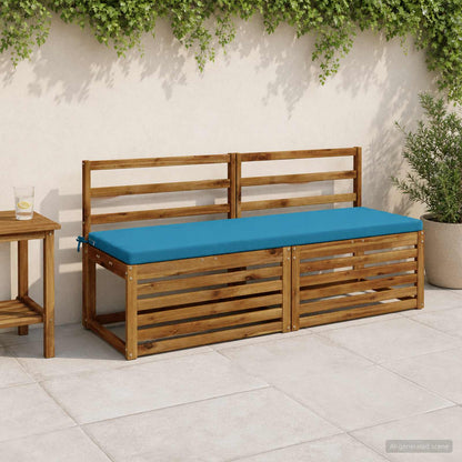 2-Piece Bench Cushions SOEST 2 pcs 100% Polyester Light Blue