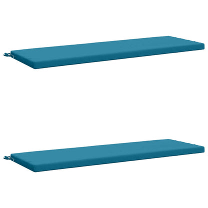 2-Piece Bench Cushions SOEST 2 pcs 100% Polyester Light Blue
