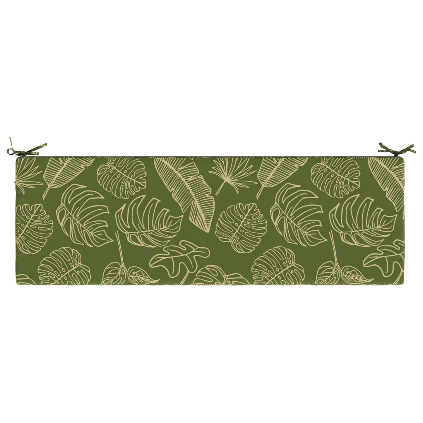 Bench Cushion SOEST 100% Polyester Leaf Design 140 x 50 x 5 cm