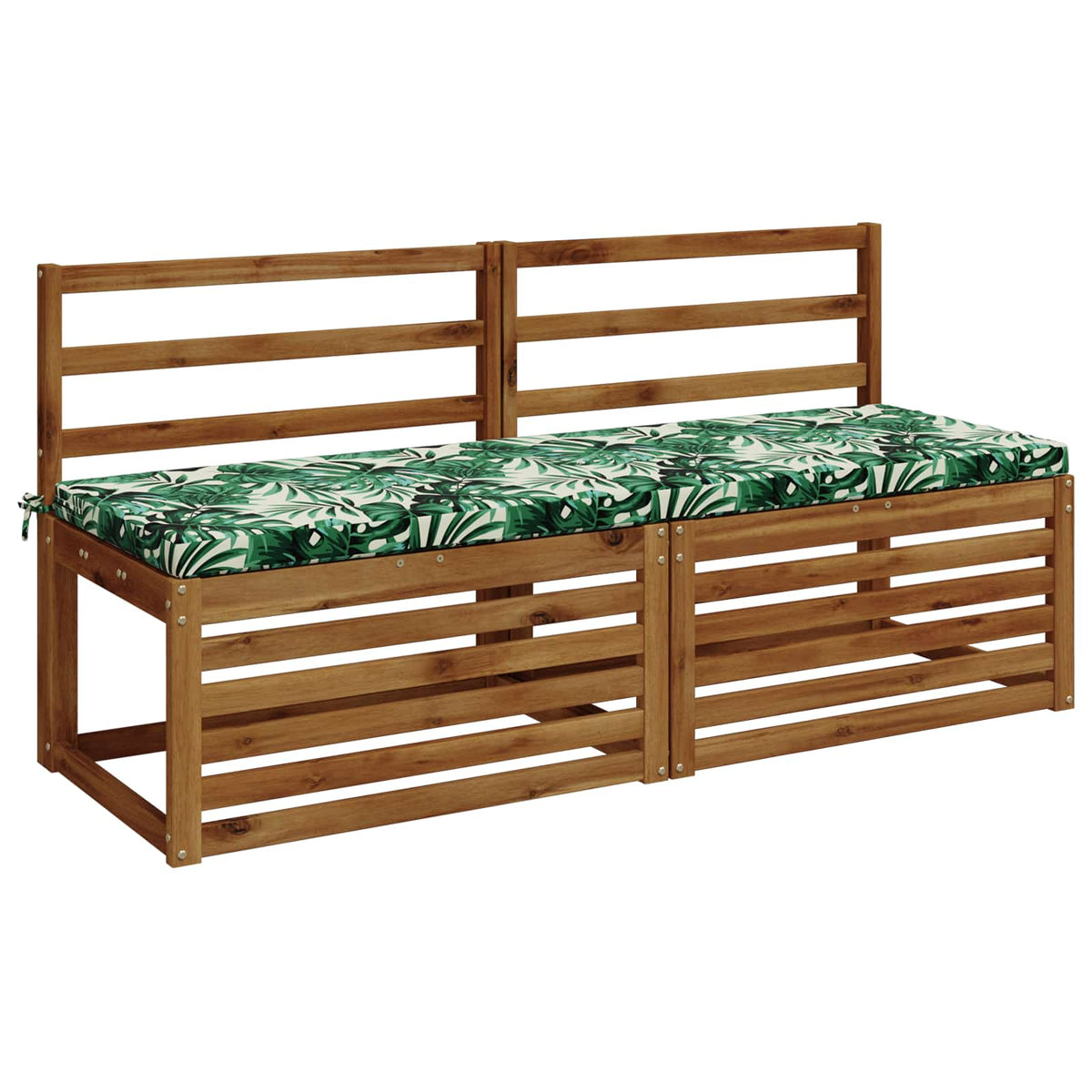 Bench Cushion SOEST 100% Polyester Leaf Pattern 140 x 50 x 5 cm