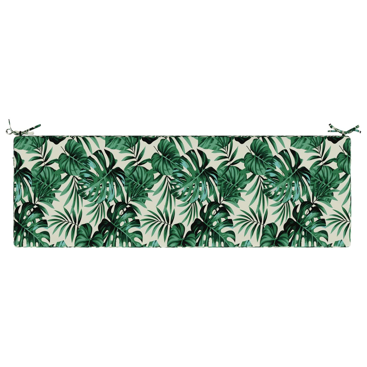 2-Piece Bench Cushions SOEST 2 pcs 100% Polyester Leaf Pattern