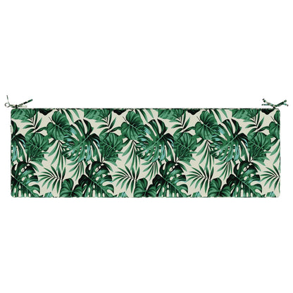 2-Piece Bench Cushions SOEST 2 pcs 100% Polyester Leaf Pattern