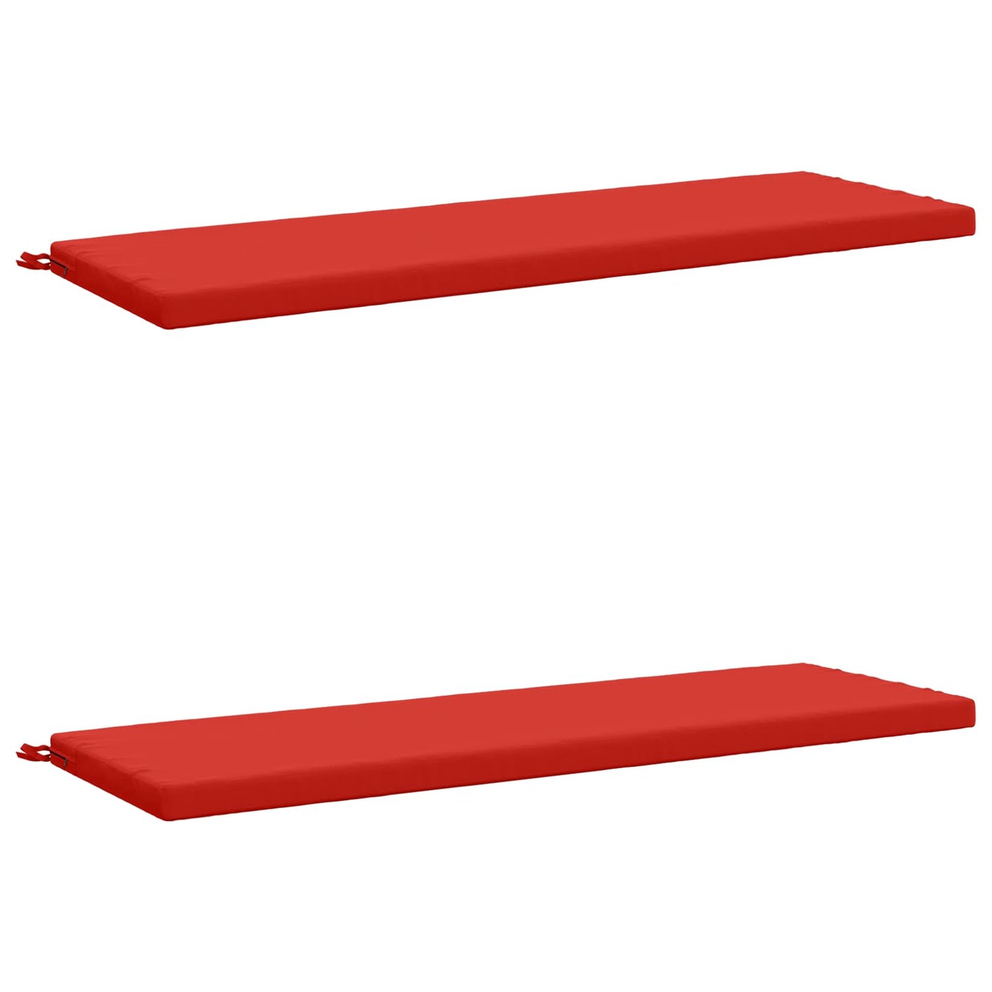 2-Piece Bench Cushions SOEST 2 pcs 100% Polyester Red