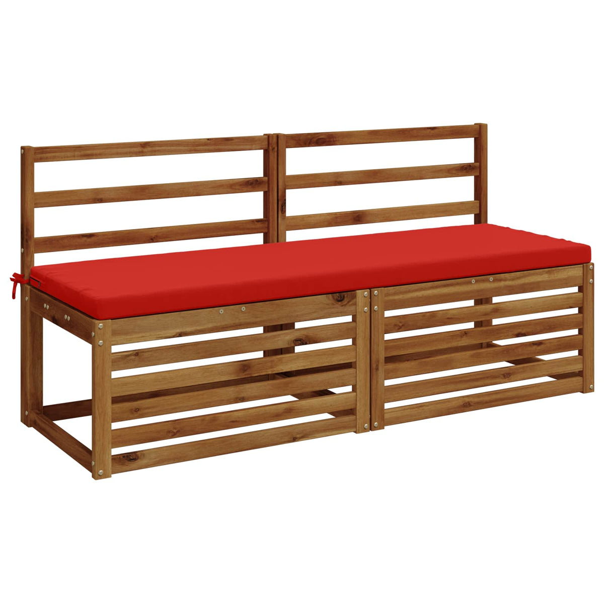 2-Piece Bench Cushions SOEST 2 pcs 100% Polyester Red