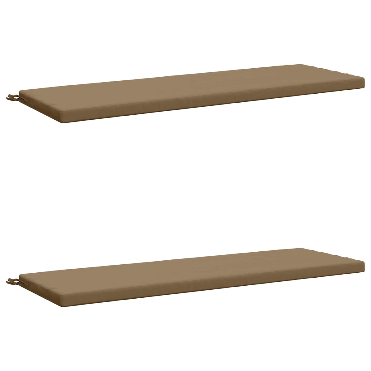 2-Piece Bench Cushions SOEST 2 pcs 100% Polyester Taupe