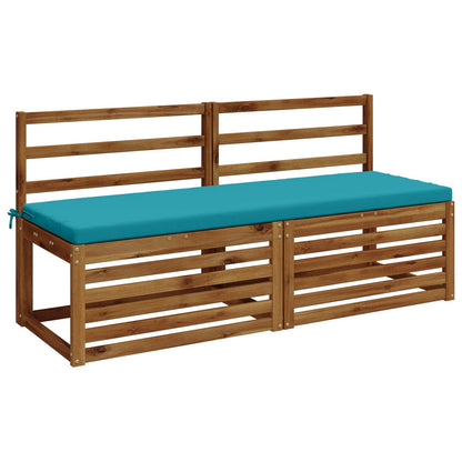 2-Piece Bench Cushions SOEST 2 pcs 100% Polyester Turquoise