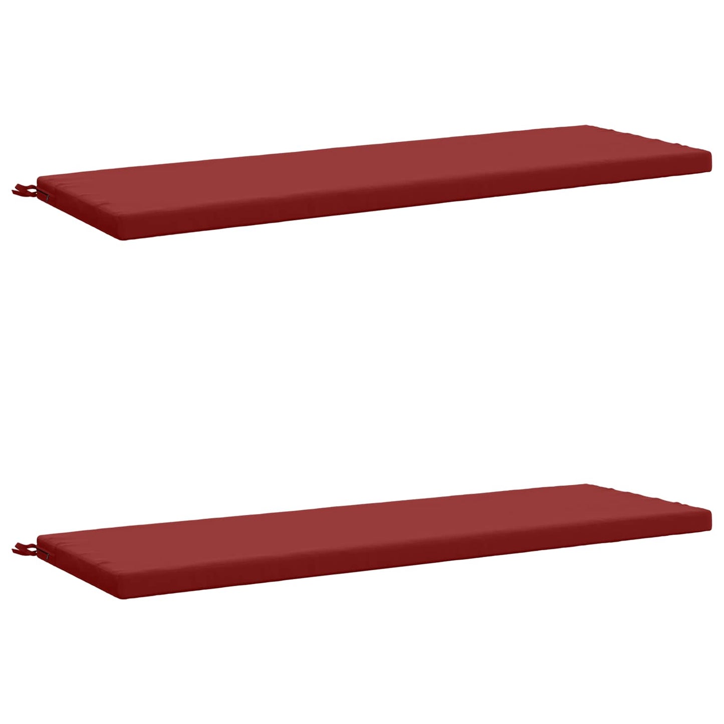 2-Piece Bench Cushions SOEST 2 pcs 100% Polyester Wine Red
