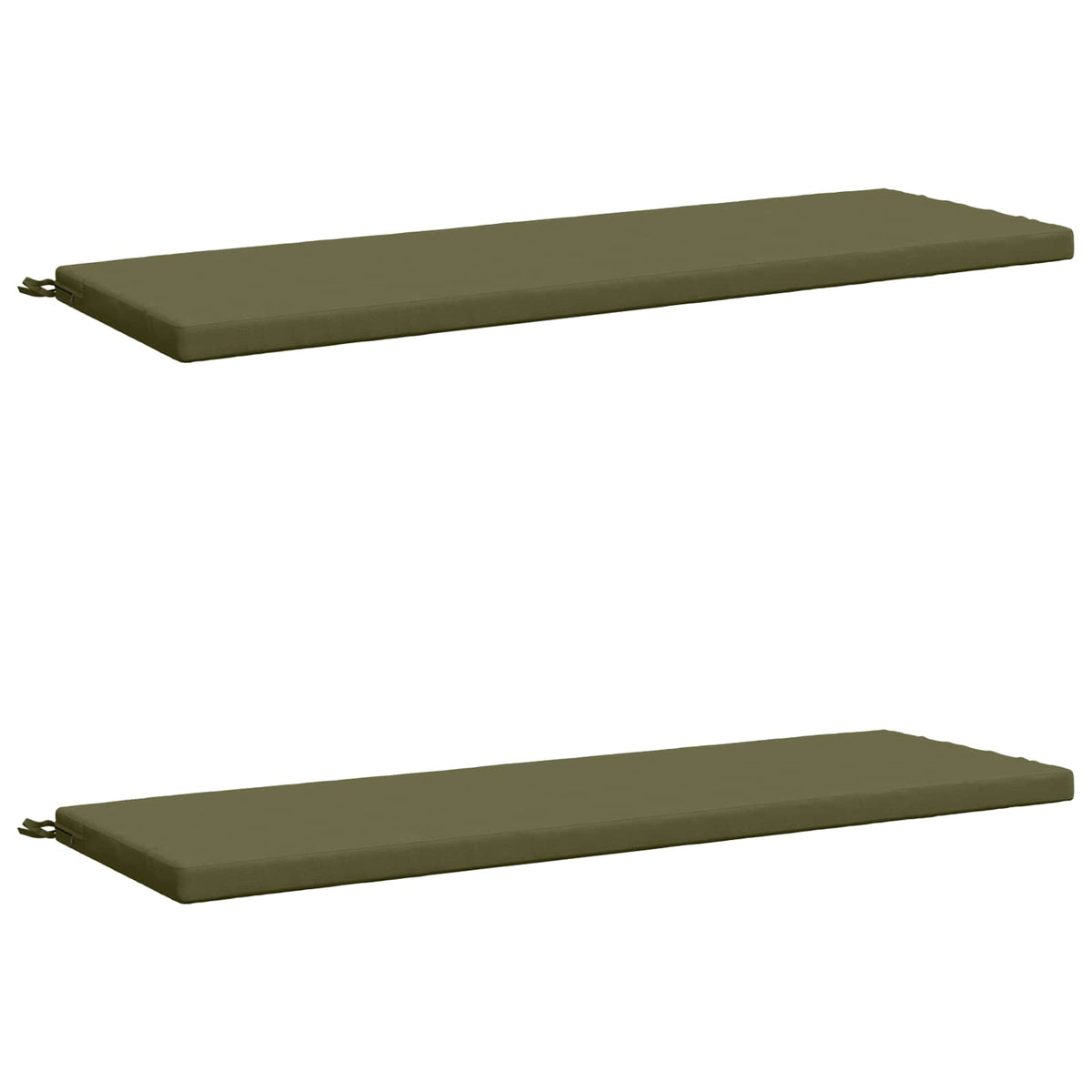 2-Piece Bench Cushions SOEST 2 pcs 100% Polyester Olive Green