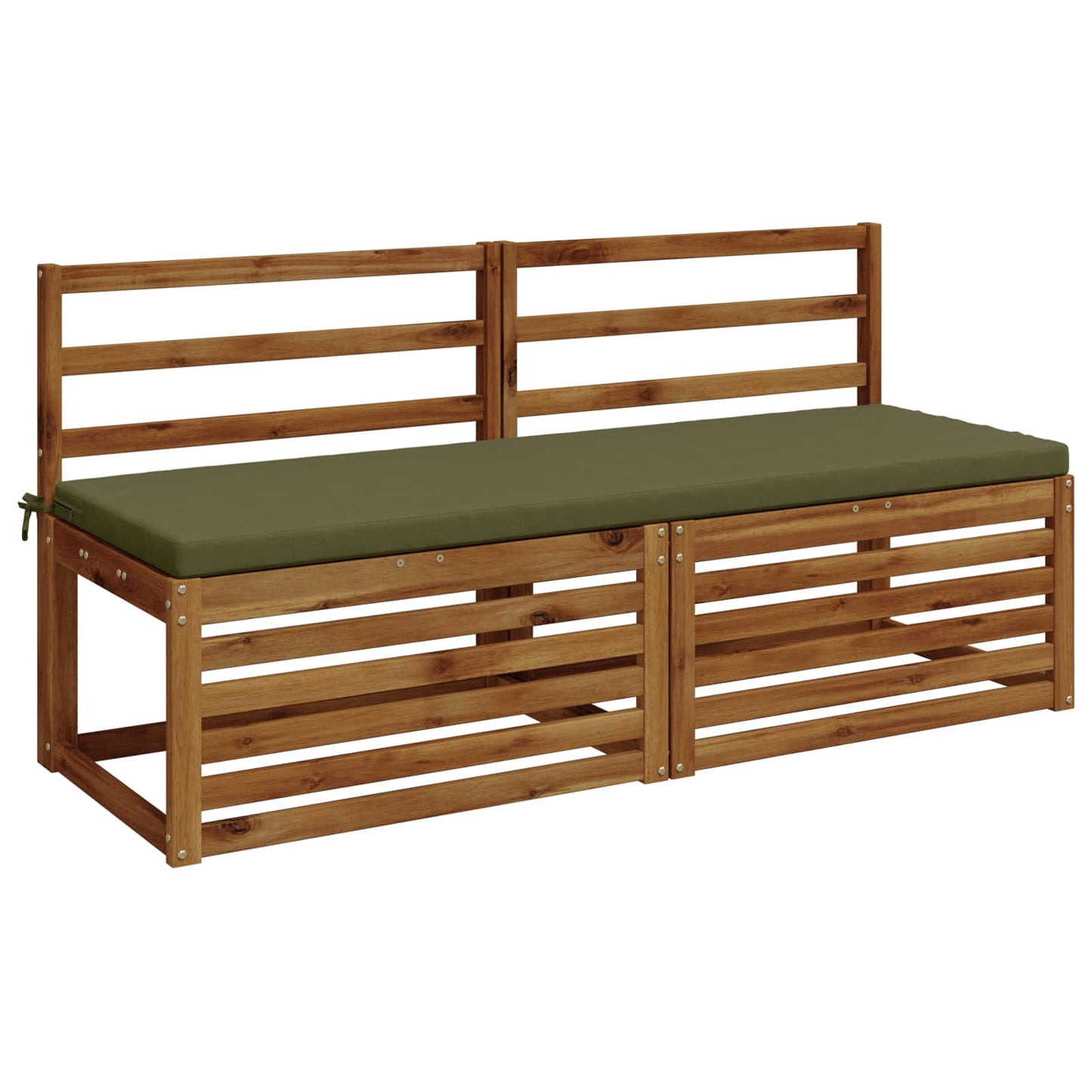 2-Piece Bench Cushions SOEST 2 pcs 100% Polyester Olive Green
