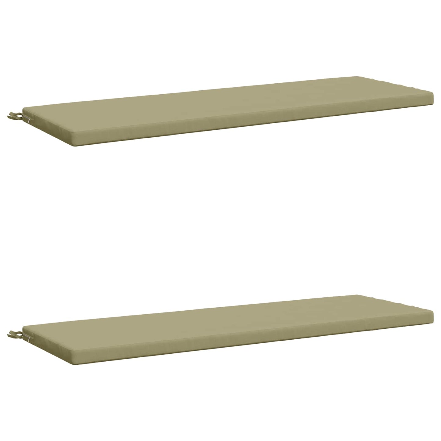 2-Piece Bench Cushions SOEST 2 pcs 100% Polyester Light Green
